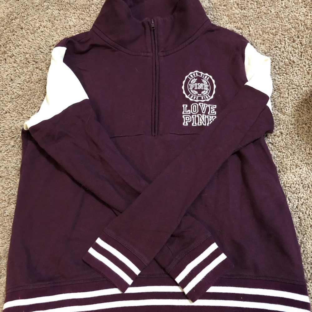 PINK 3/4 zip pullover